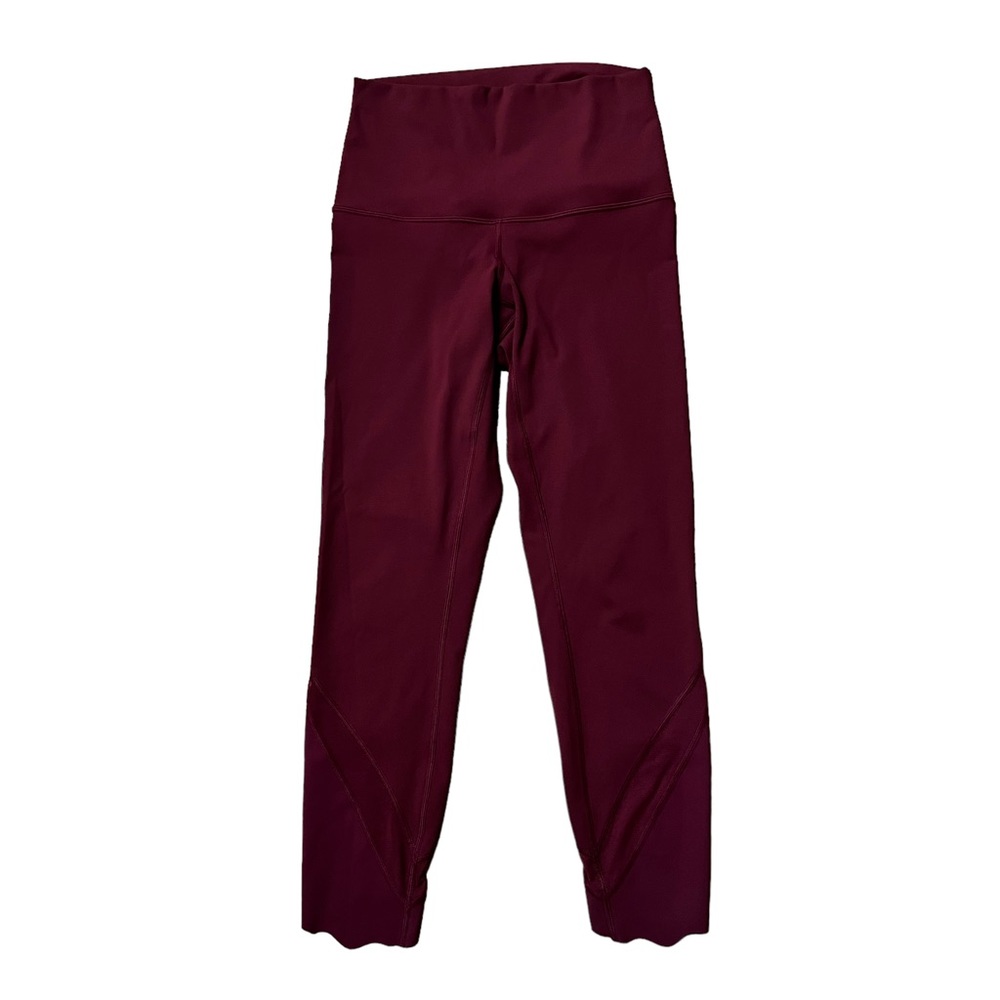 Lululemon Wunder Under Crop High-Rise Leggings Roll Down Scallop 23" Size 4